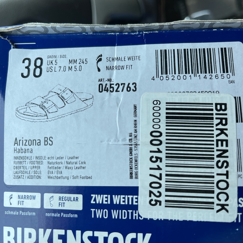 Birkenstock’s size 38